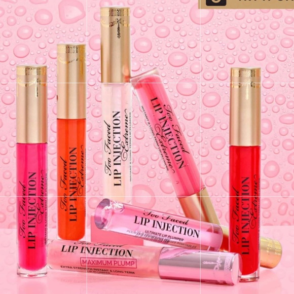New in Box Too Faced Lip Injection Extreme Lip Plumper Gloss Strawberry Kiss - Picture 10 of 12